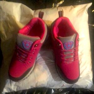 Pink and black unbranded hiking sneakers